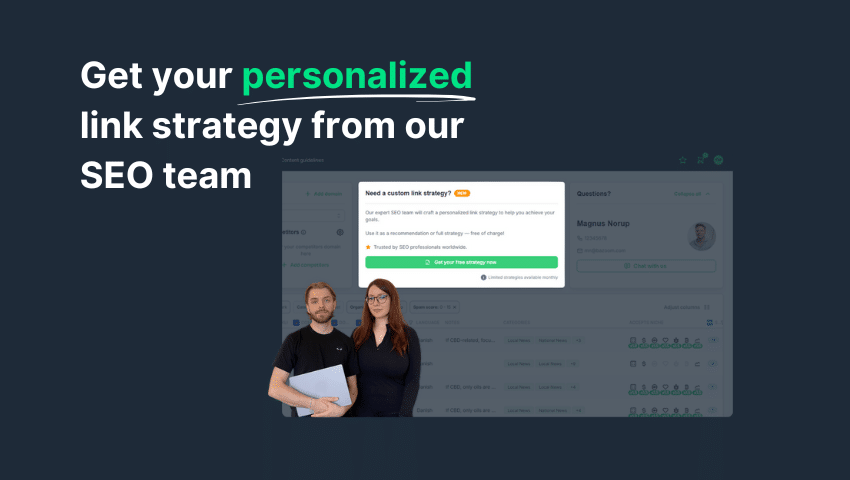 Get your personalized strategy form our SEO team.