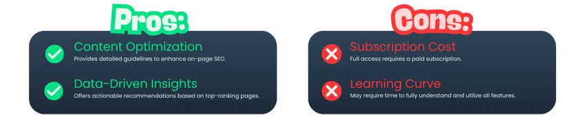 SurferSEO Pros and Cons