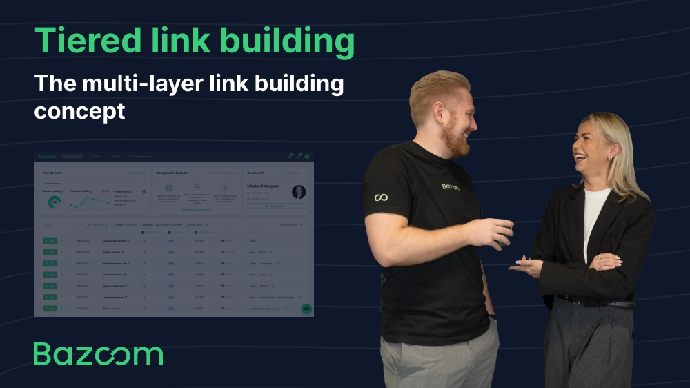 Tiered link building with bazoom employees